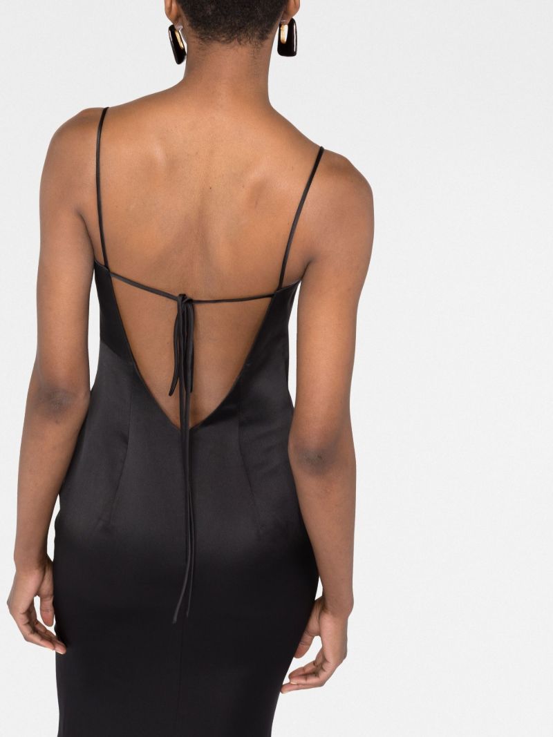Black Open-back Mermaid Gown
