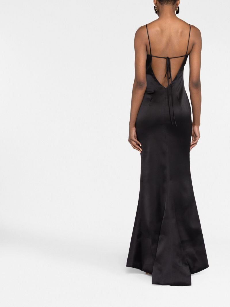 Black Open-back Mermaid Gown