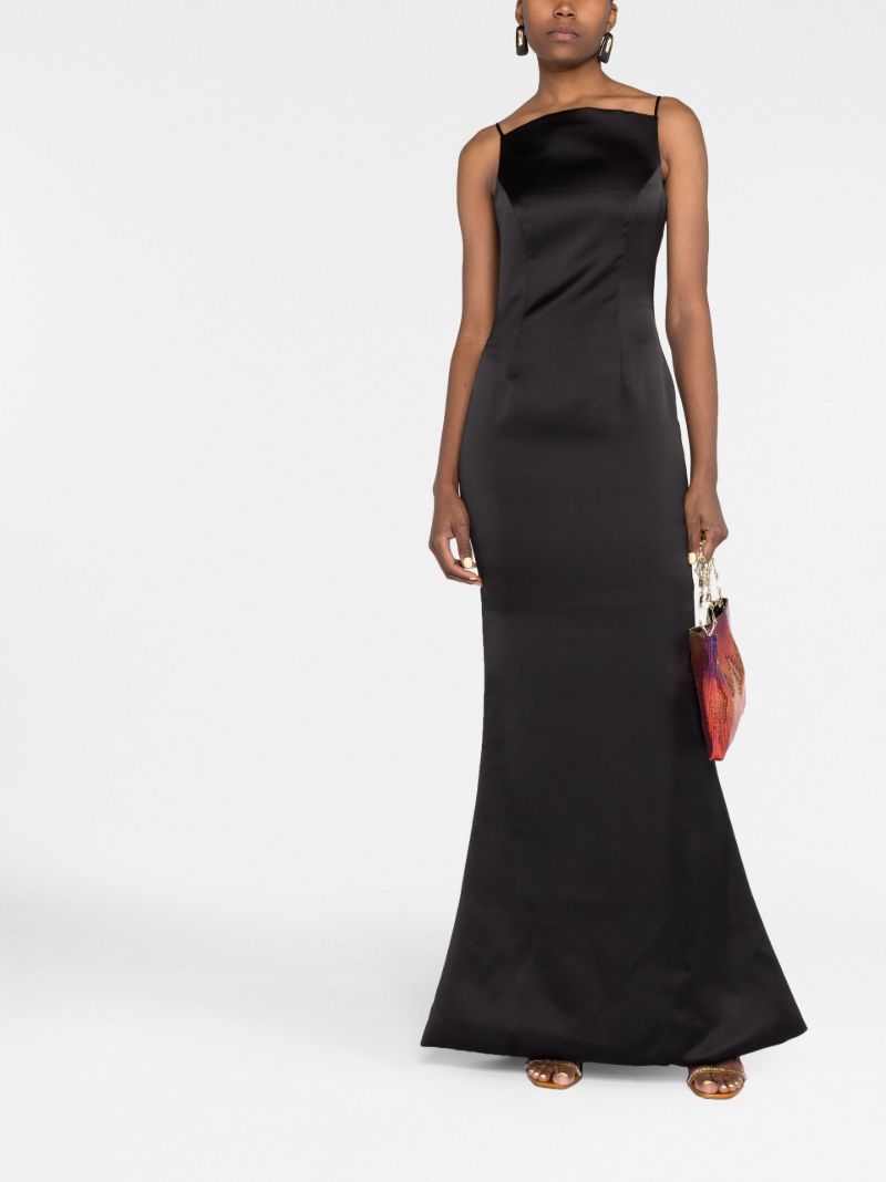 Black Open-back Mermaid Gown