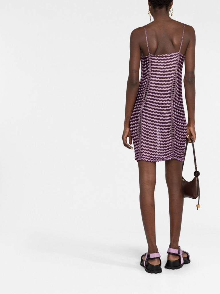 Purple Expandable Sleeveless Mini Dress