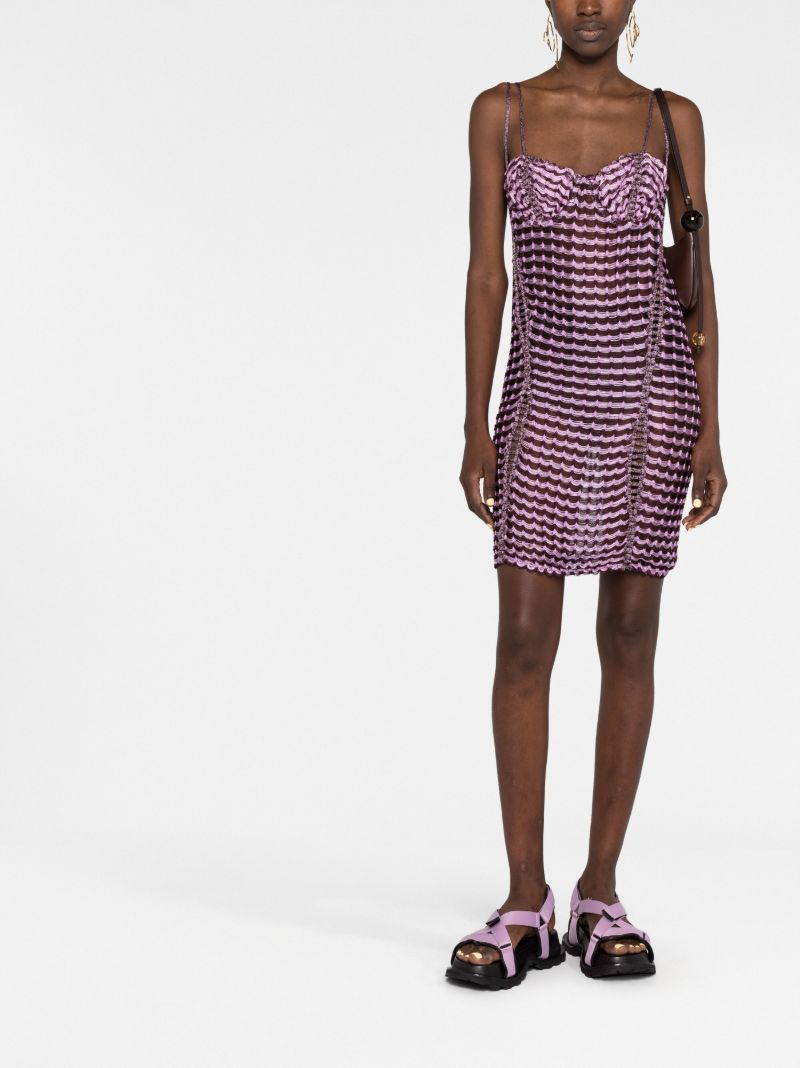 Purple Expandable Sleeveless Mini Dress