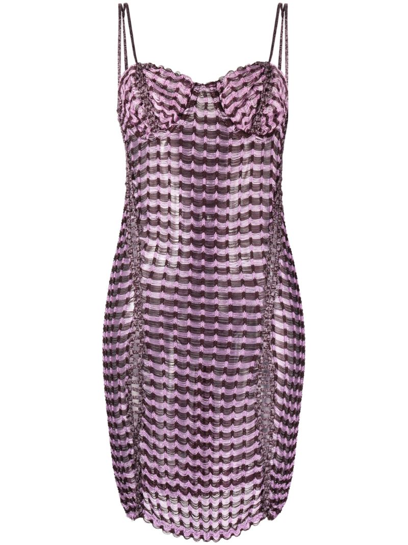 Purple Expandable Sleeveless Mini Dress