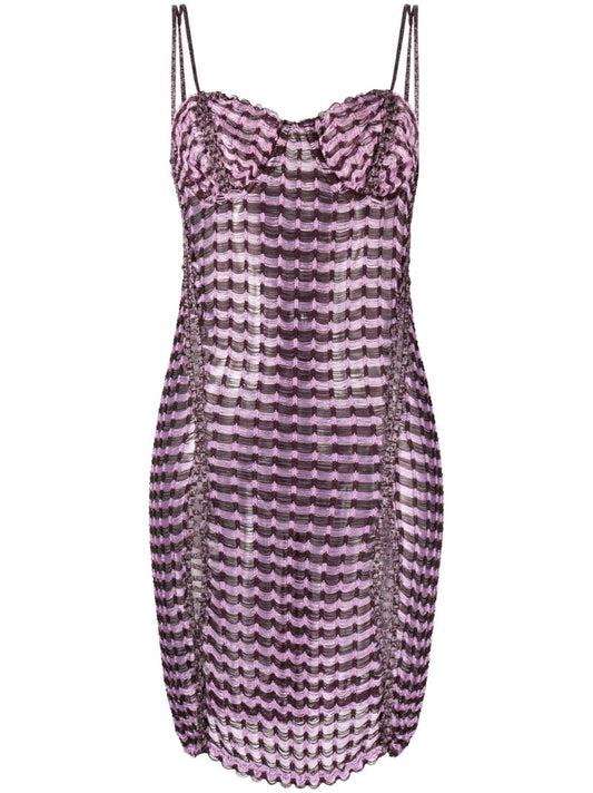 Purple Expandable Sleeveless Mini Dress