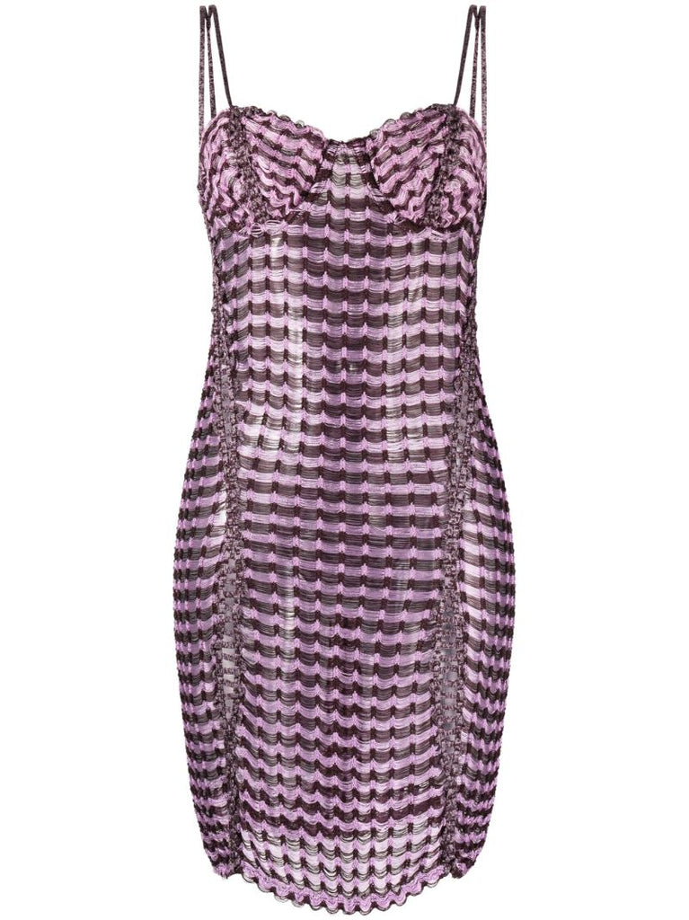 Purple Expandable Sleeveless Mini Dress