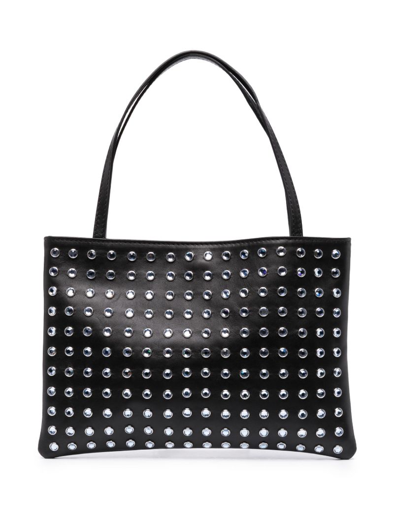 Black Suki Crystal-embellishment Leather Tote Bag