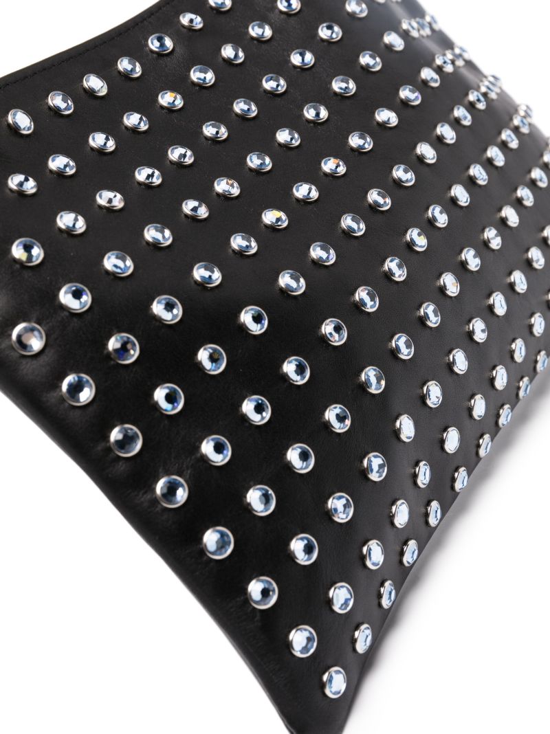 Black Suki Crystal-embellishment Leather Tote Bag