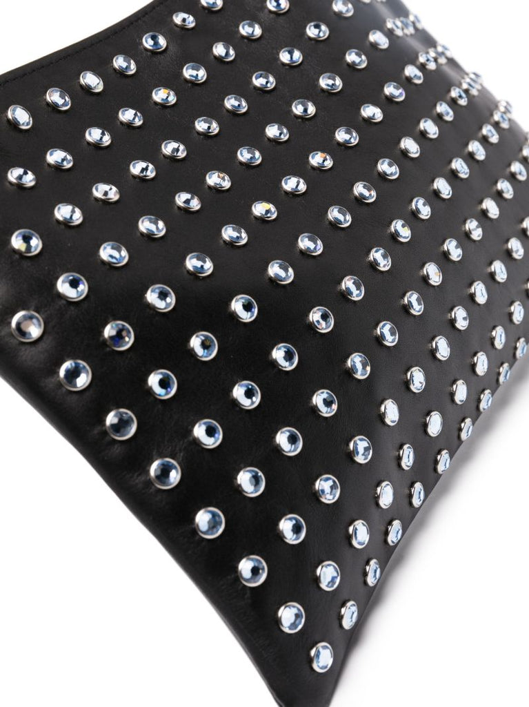 Black Suki Crystal-embellishment Leather Tote Bag