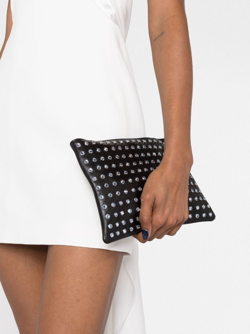 Black Suki Crystal-embellishment Leather Tote Bag