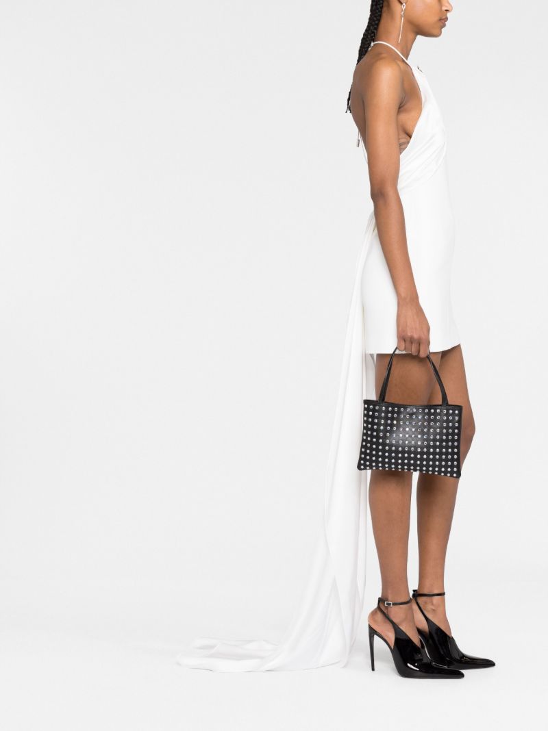 Black Suki Crystal-embellishment Leather Tote Bag