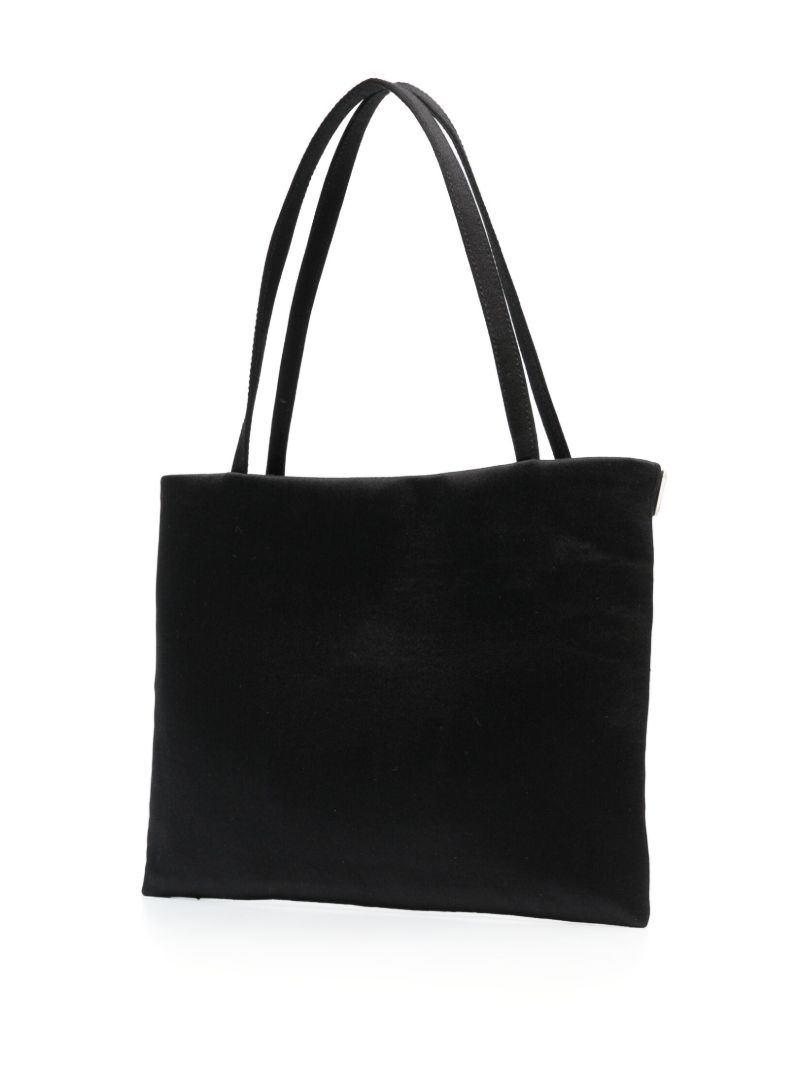 Black Crystal-embellished Mini Tote Bag
