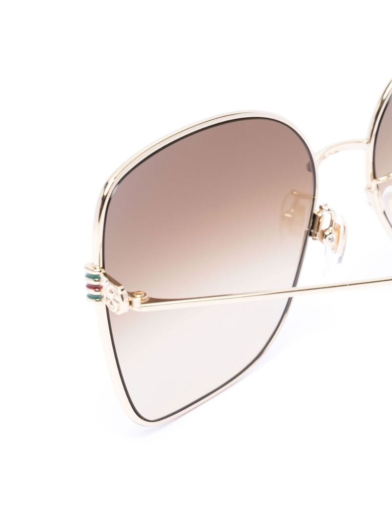 Gold-tone Oversized Square Sunglasses