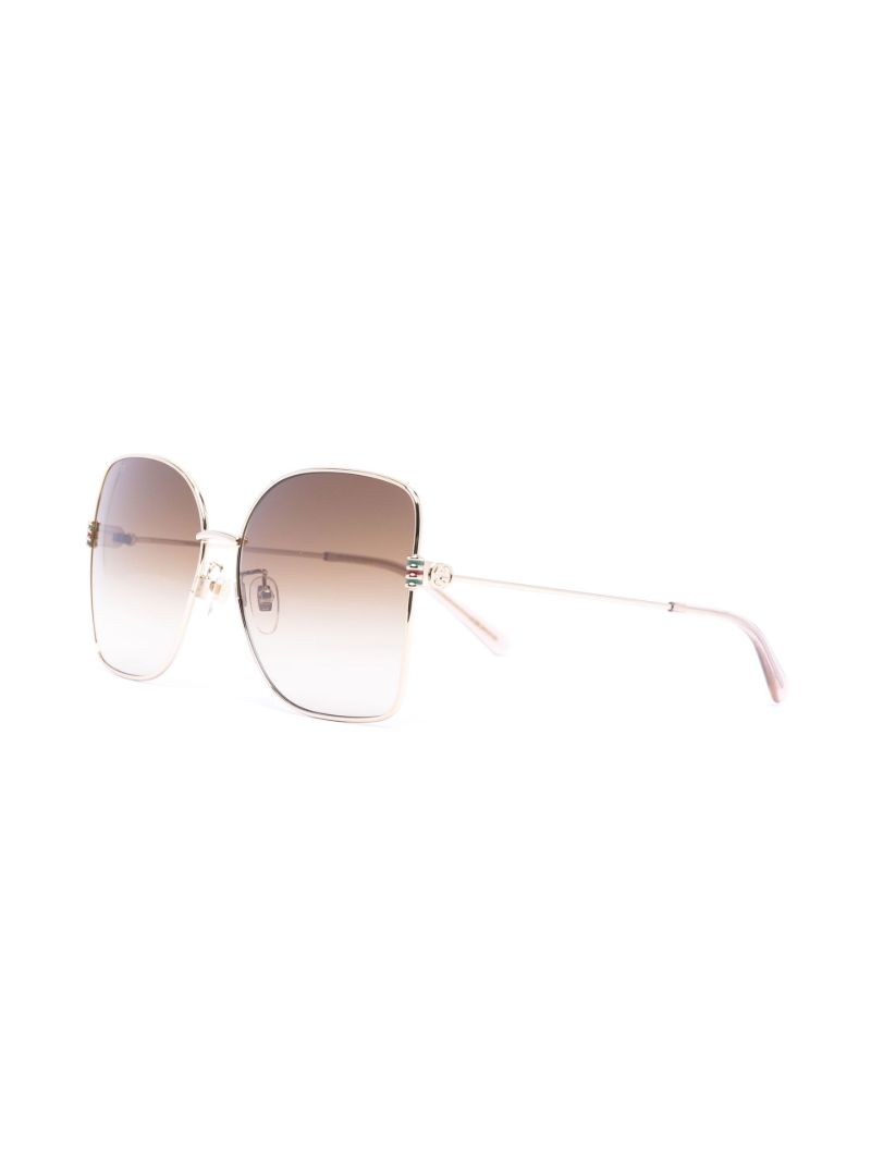 Gold-tone Oversized Square Sunglasses