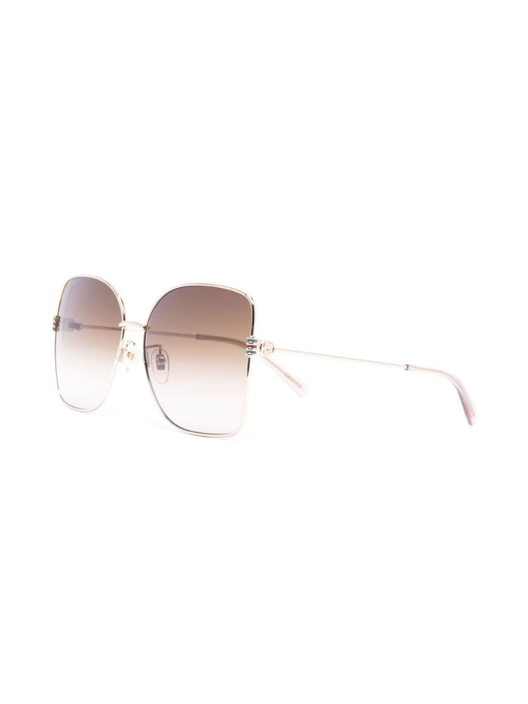 Gold-tone Oversized Square Sunglasses