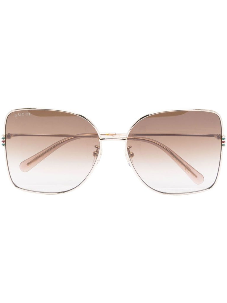 Gold-tone Oversized Square Sunglasses