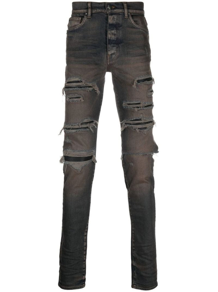 Black Thrasher Ripped Skinny Trousers