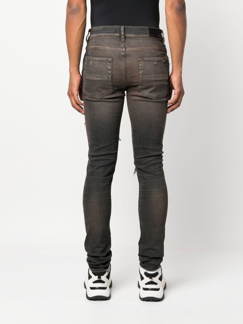 Black Thrasher Ripped Skinny Trousers