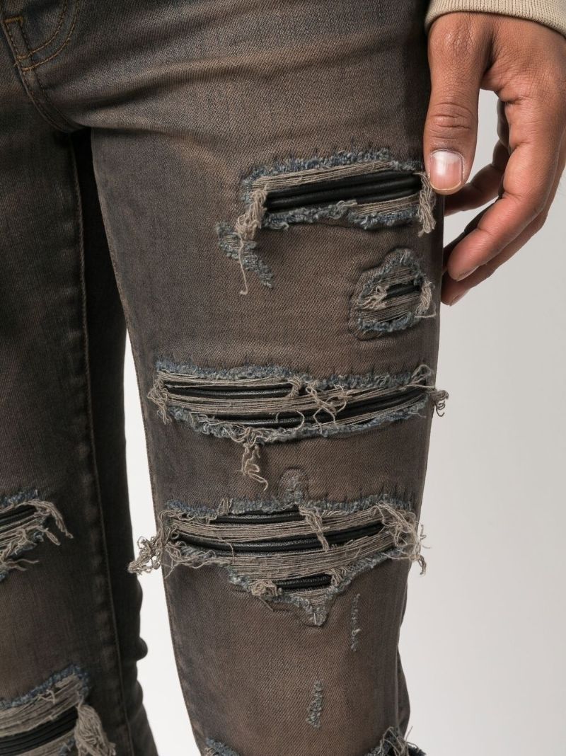 Black Thrasher Ripped Skinny Trousers