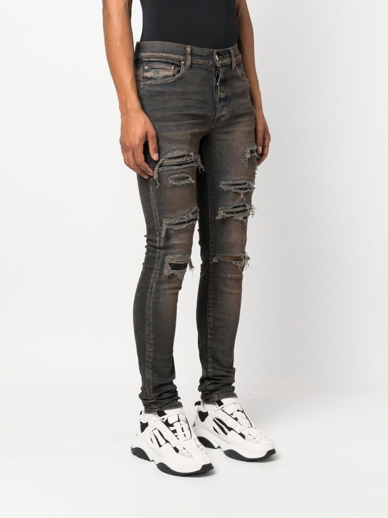 Black Thrasher Ripped Skinny Trousers