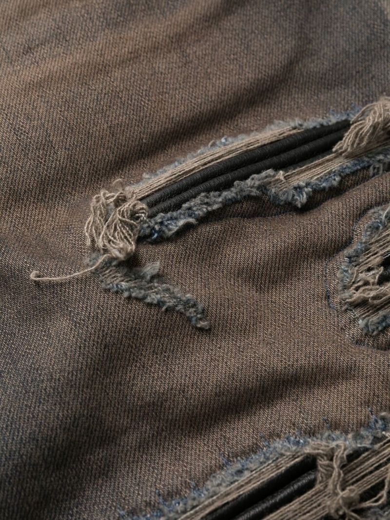 Black Thrasher Ripped Skinny Trousers