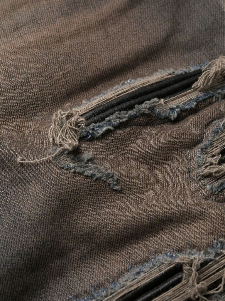 Black Thrasher Ripped Skinny Trousers