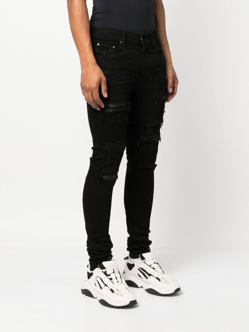Black Thrasher Ripped Skinny Trousers