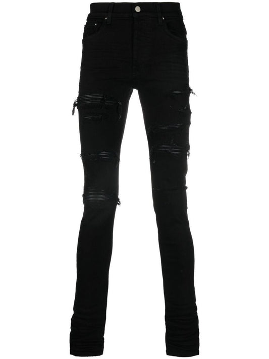 Black Thrasher Ripped Skinny Trousers