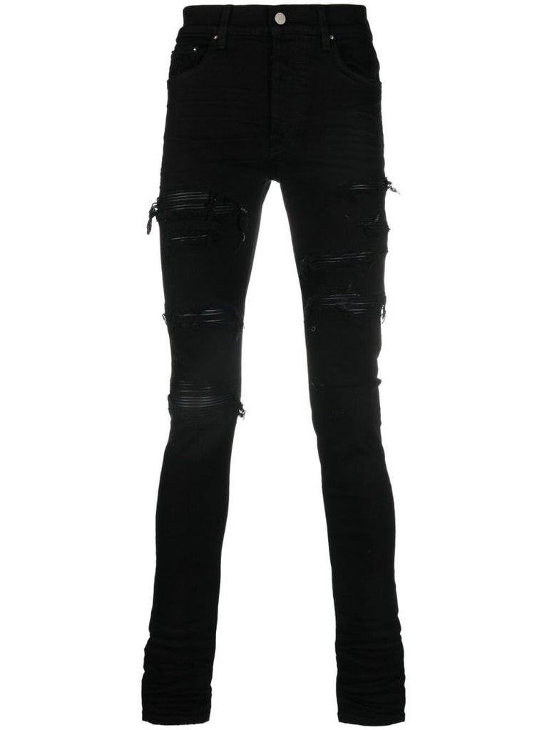Black Thrasher Ripped Skinny Trousers
