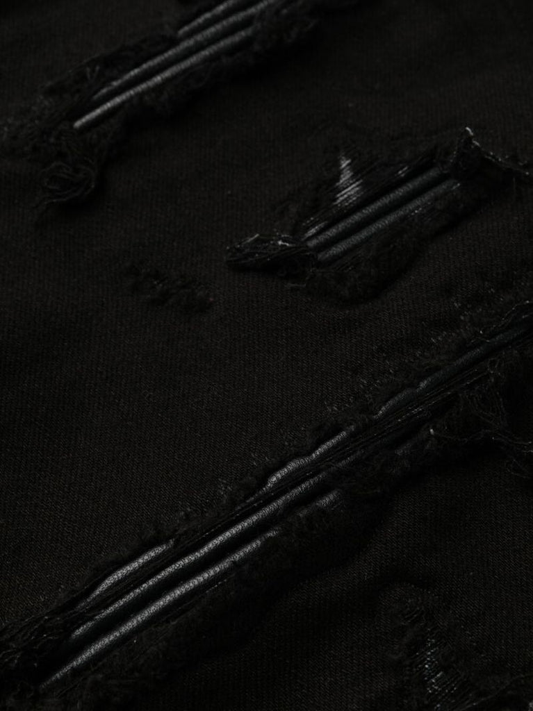 Black Thrasher Ripped Skinny Trousers