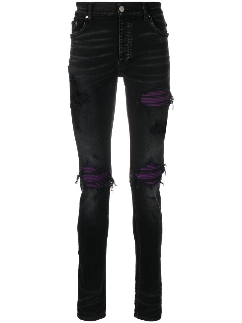 Black Distressed Skinny Jeans