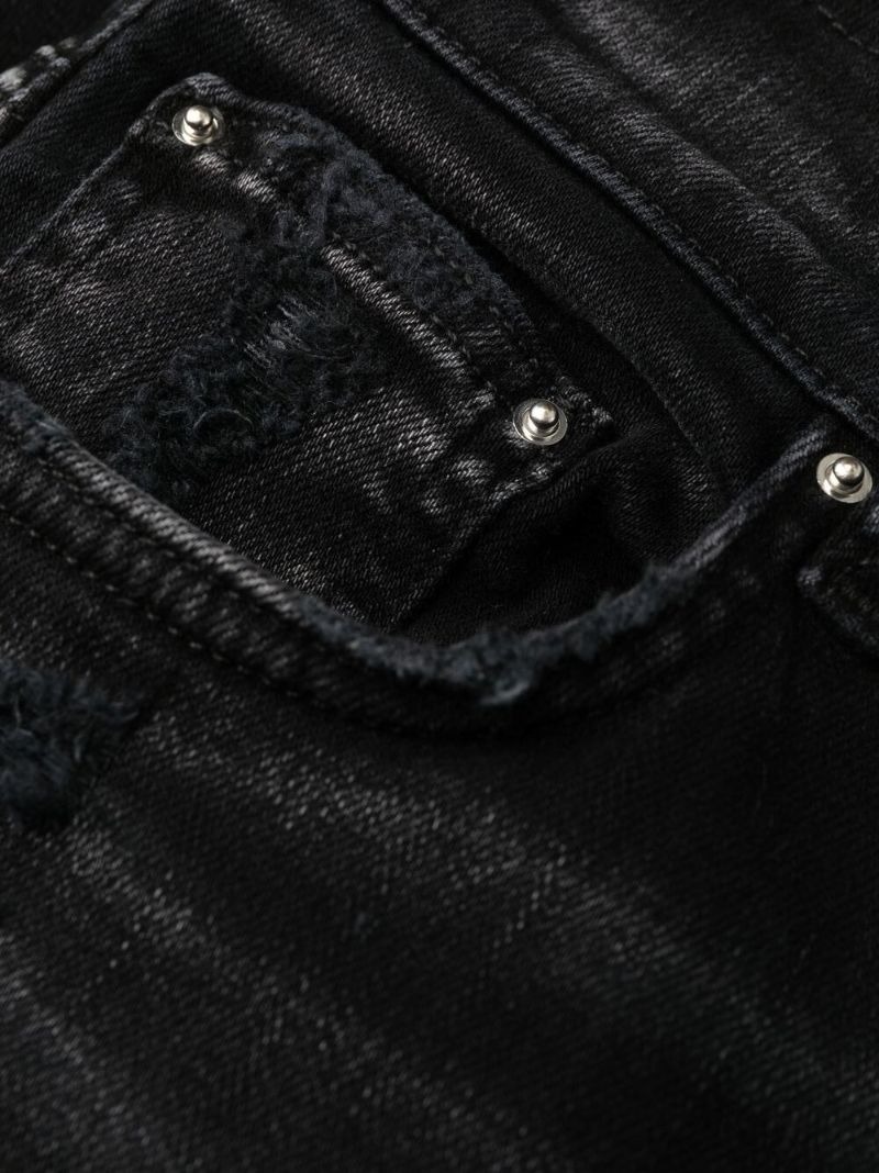 Black Distressed Skinny Jeans