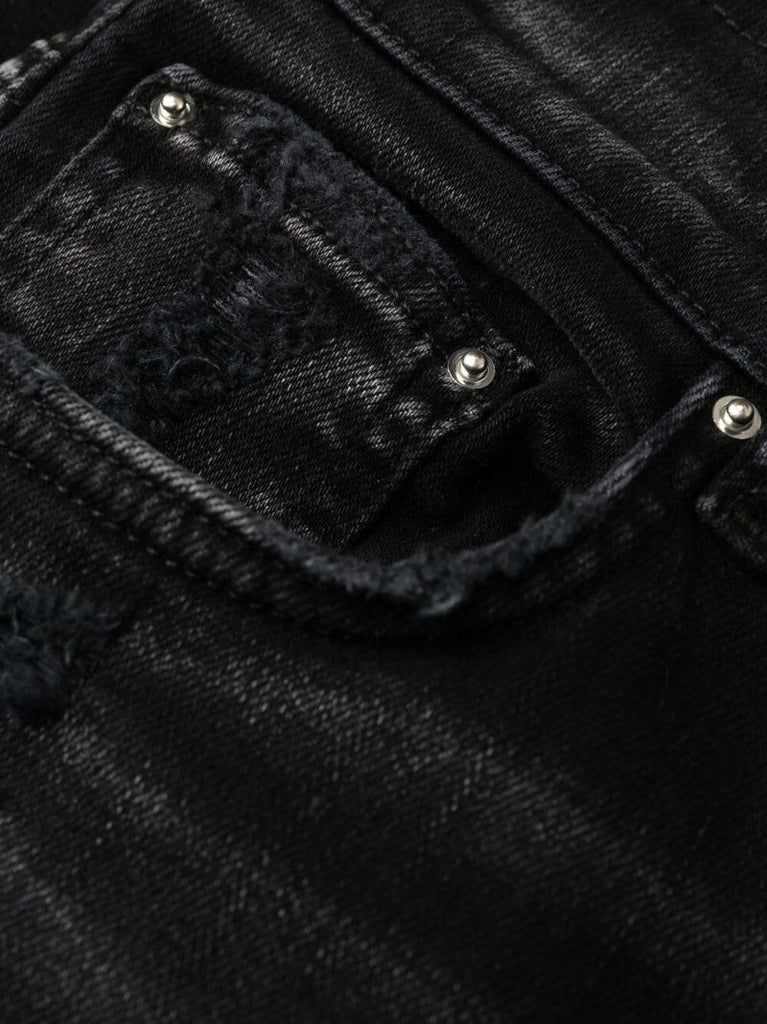 Black Distressed Skinny Jeans
