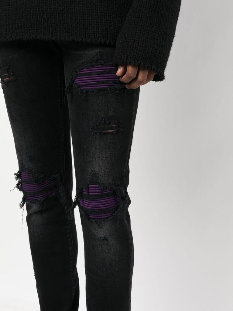 Black Distressed Skinny Jeans