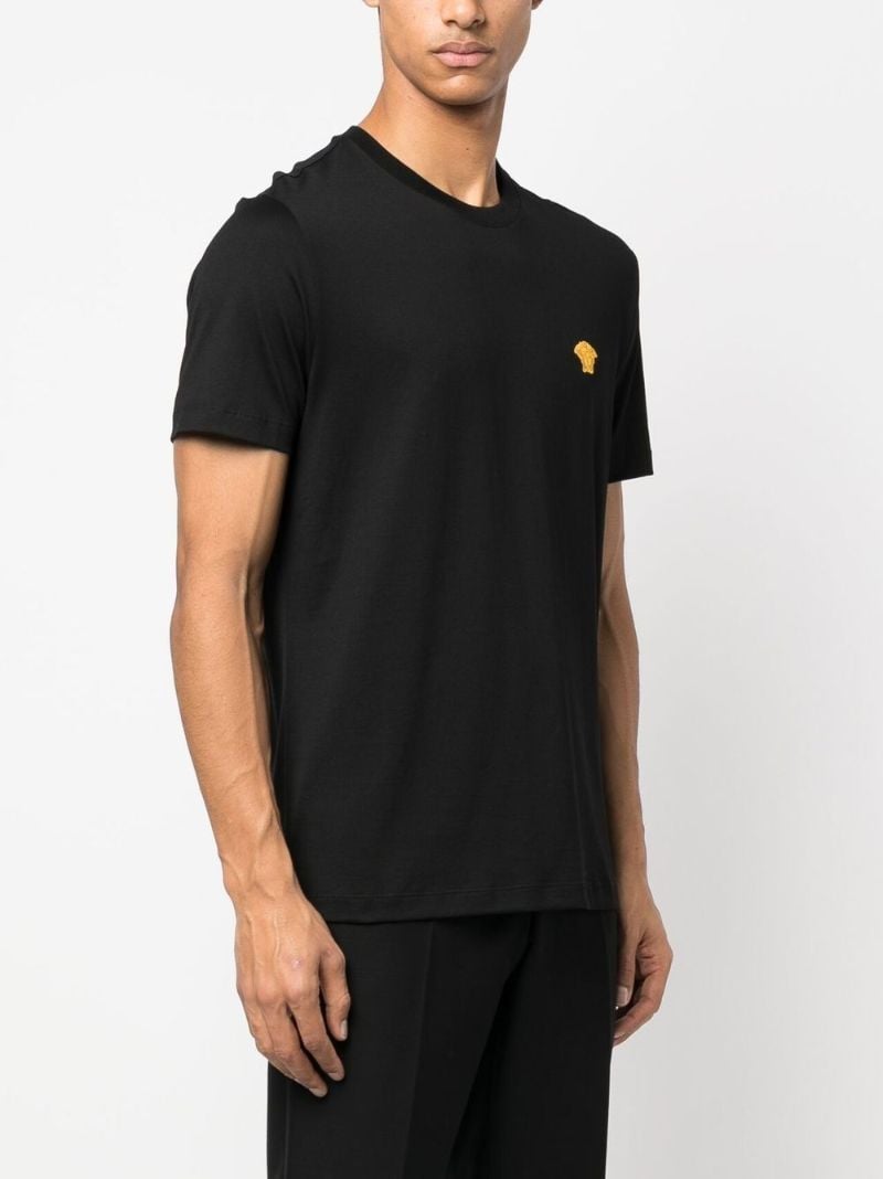 Black Medusa Embroidered T-shirt