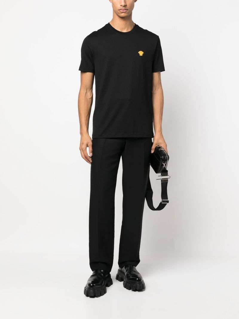 Black Medusa Embroidered T-shirt