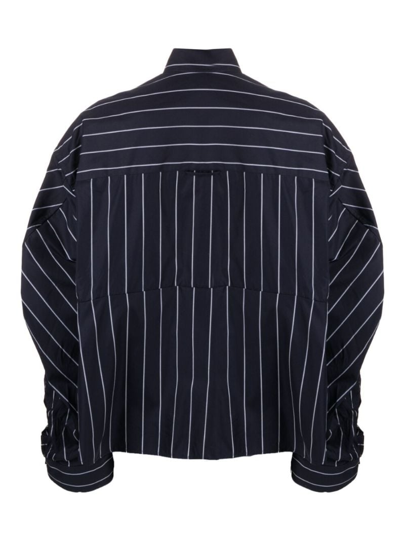 Blue Vertical Stripe Pattern Shirt
