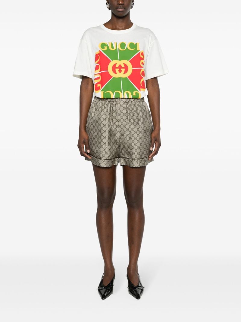 White Graphic Print T-shirt