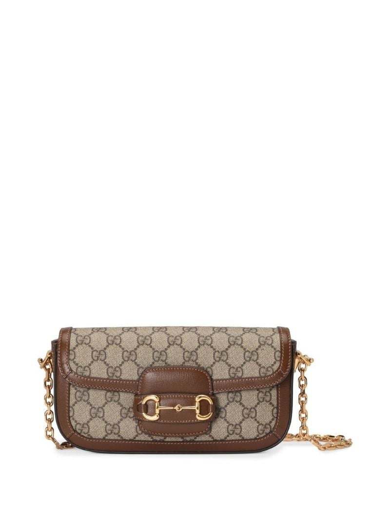 Neutral Mini Horsebit 1955 Shoulder Bag