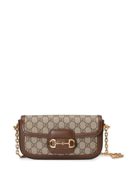 Neutral Mini Horsebit 1955 Shoulder Bag