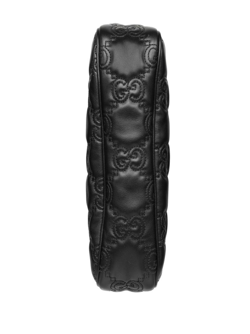 Black Gg MatelassÃ_x0083_Â© Leather Shoulder Bag
