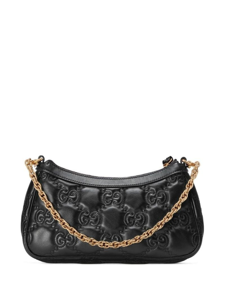 Black Gg MatelassÃ_x0083_Â© Leather Shoulder Bag