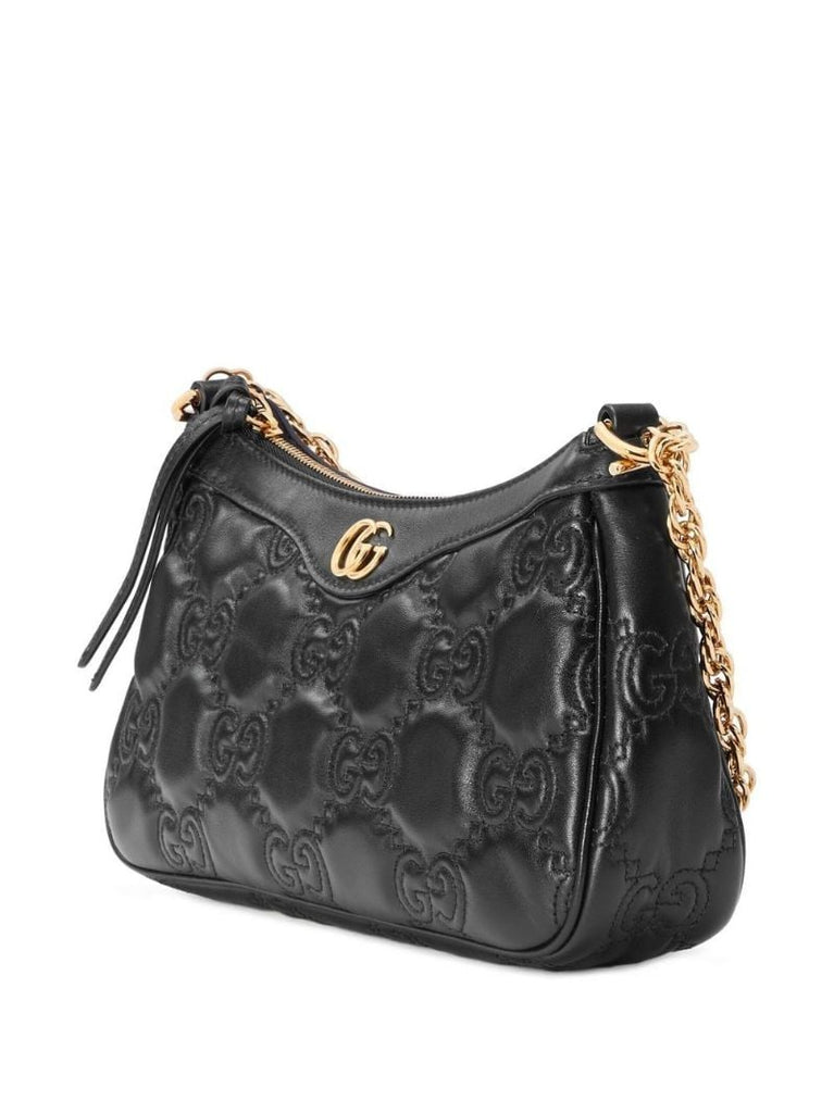 Black Gg MatelassÃ_x0083_Â© Leather Shoulder Bag