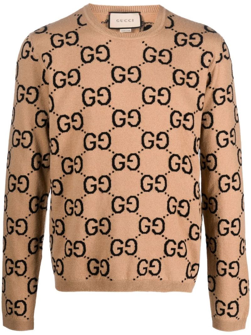Neutral Gg Wool Sweater