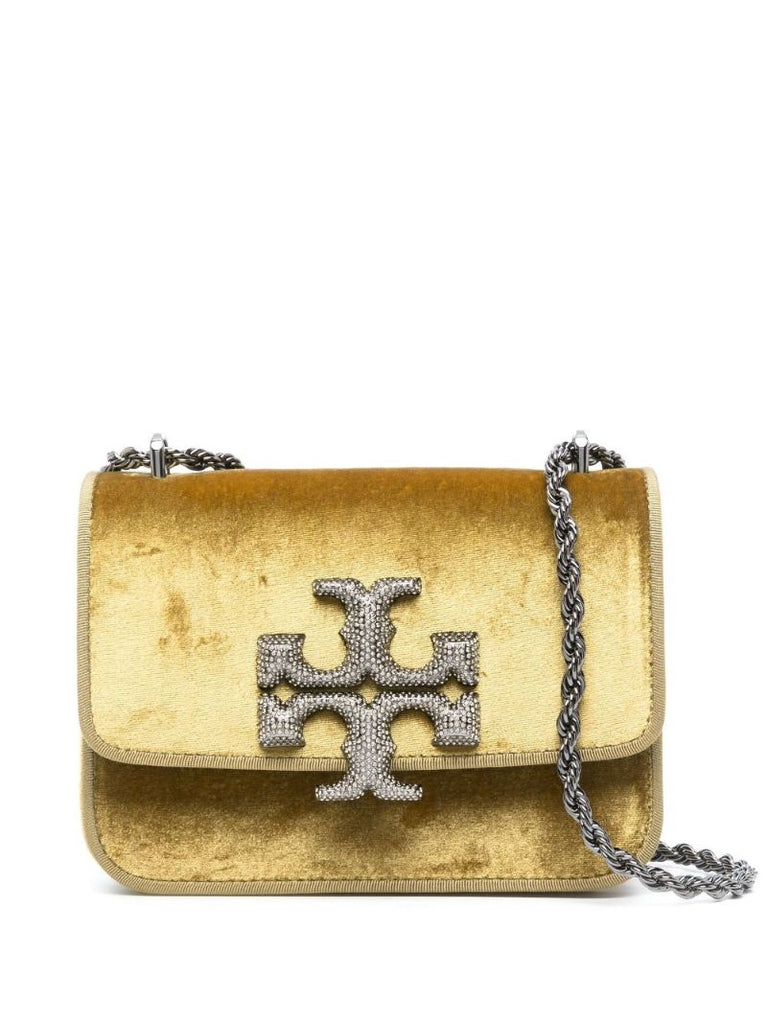 Green Eleanor Small Velvet Shoulder Bag