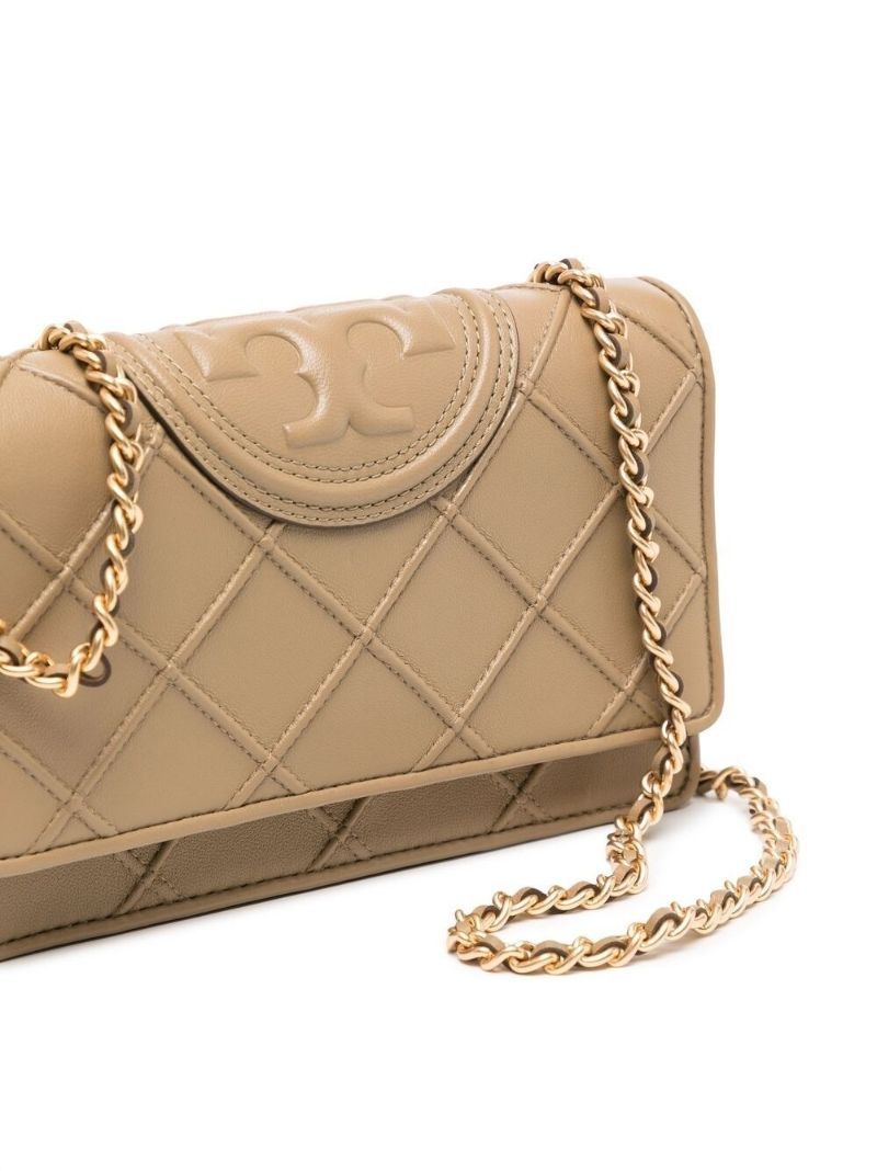 Neutral Fleming Leather Cross Body Bag