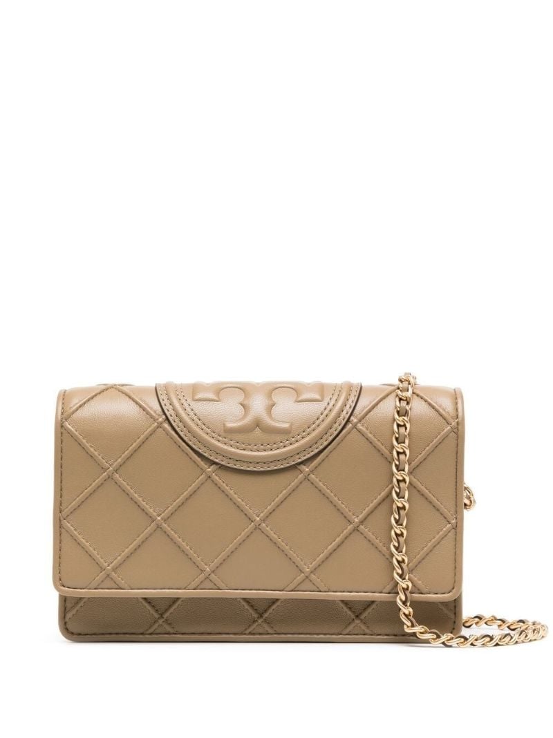 Neutral Fleming Leather Cross Body Bag