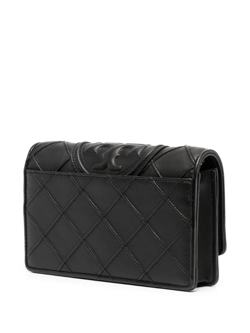 Black Fleming Quilted Leather Purse