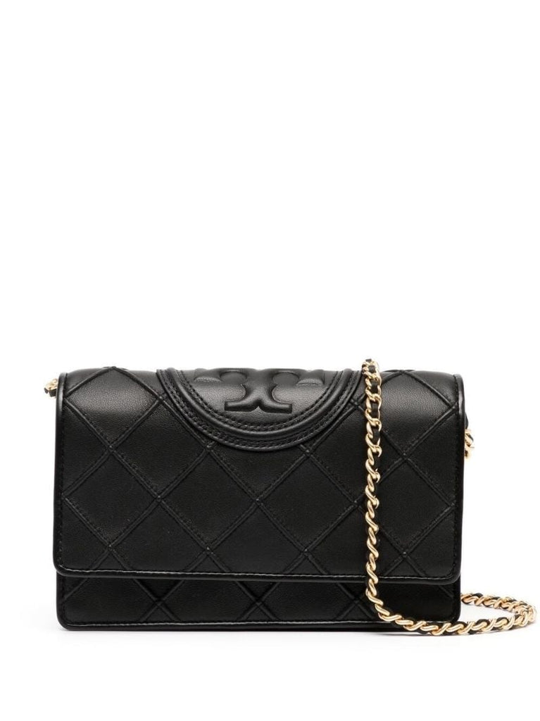 Black Fleming Quilted Leather Purse