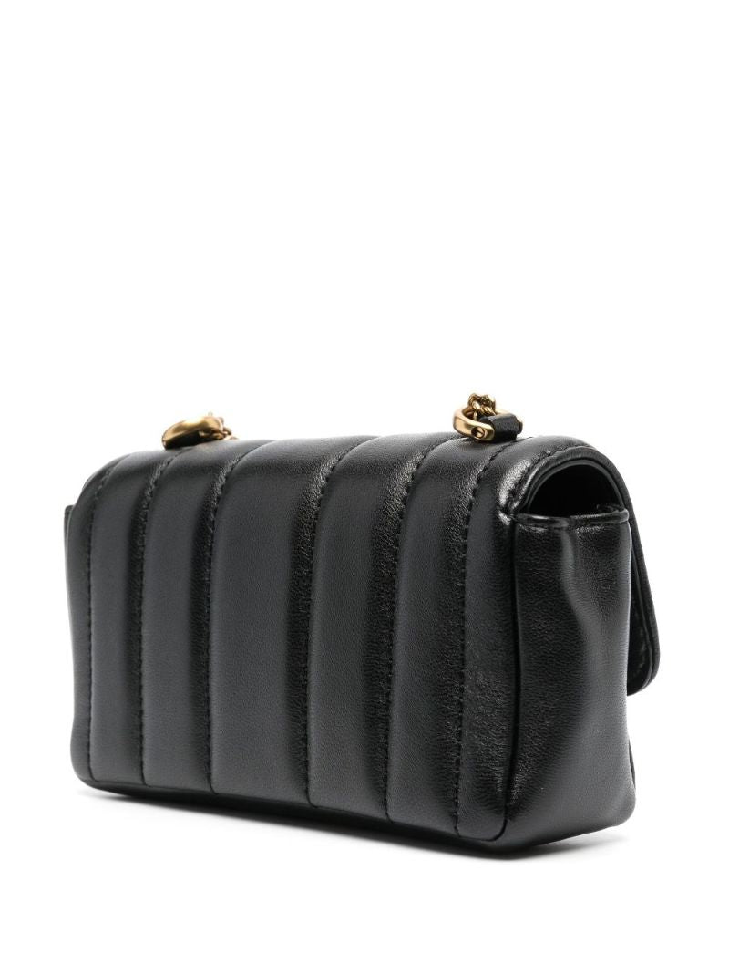 Black Kira Mini Quilted Leather Shoulder Bag
