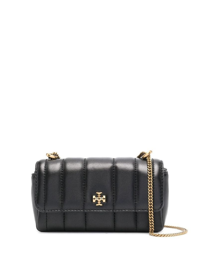 Black Kira Mini Quilted Leather Shoulder Bag
