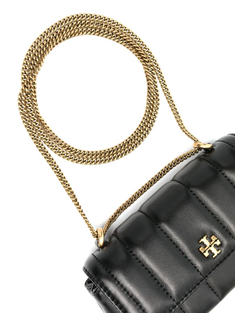 Black Kira Mini Quilted Leather Shoulder Bag
